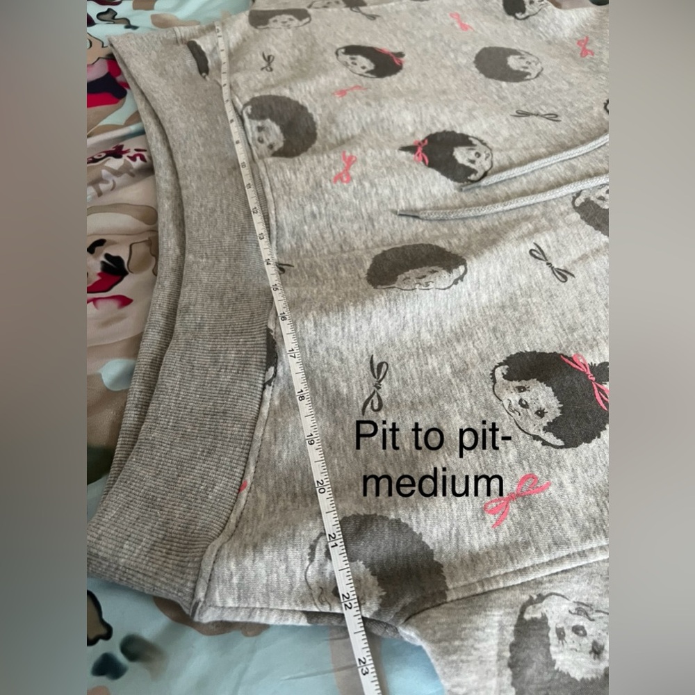 Monchhichi Women’s Grey Cropped Oversized Hoodie - Picture 8 of 10